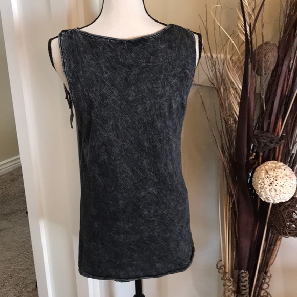 SOLD American Age Boho Burnout Top Fringe - Picture 4 of 4